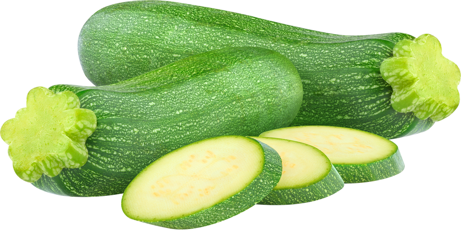 Isolated Cut Zucchini