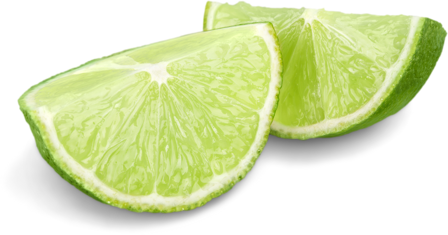 Cutout of Lime Wedges